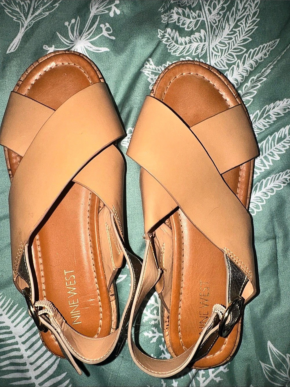 Nine West Women's Strappy Platform Sandals in Brown